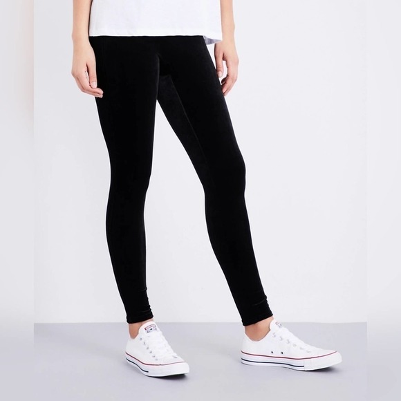 Spanx Black Velvet Pants Size Large‎ - Picture 1 of 6